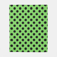 Pois noirs sur vert citron
