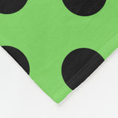 Couverture Polaire Pois noirs sur vert citron (Coin)