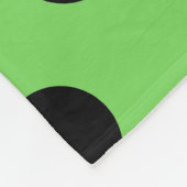 Couverture Polaire Pois noirs sur vert citron (Coin)
