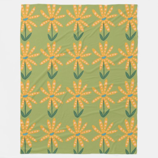 Couverture Polaire Pois orange (Devant)