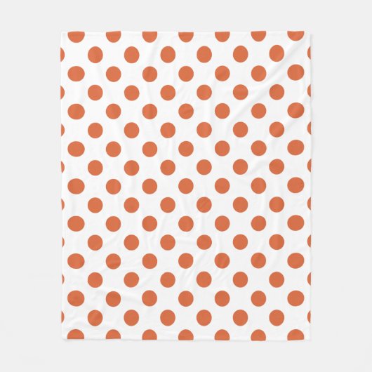 Couverture Polaire Pois orange brûlés (Devant)