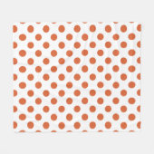 Couverture Polaire Pois orange brûlés (Devant (Horizontal))