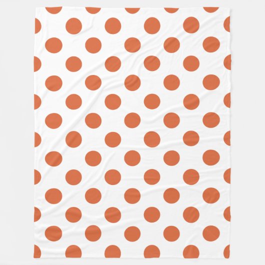 Couverture Polaire Pois orange brûlés (Devant)