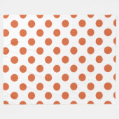 Couverture Polaire Pois orange brûlés (Devant (Horizontal))