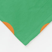 Couverture Polaire Pois orange sur vert (Coin)
