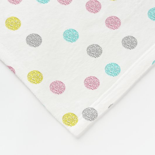 Couverture Polaire Pois pastel (Coin)