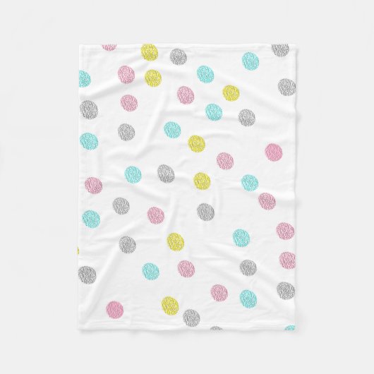 Couverture Polaire Pois pastel (Devant)