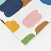 Couverture Polaire Pois : Peinture à main multicolore. (Coin)