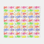 Couverture Polaire Pois Rainbow Robots (Devant (Horizontal))