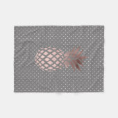 Couverture Polaire pois rose d'ananas d'or de poussin élégant (Devant (Horizontal))