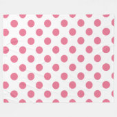 Couverture Polaire Pois rose et blanc (Devant (Horizontal))