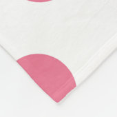 Couverture Polaire Pois rose et blanc (Coin)