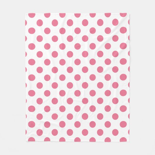 Couverture Polaire Pois rose et blanc (Devant)