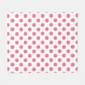 Couverture Polaire Pois rose et blanc (Devant (Horizontal))