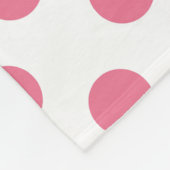 Couverture Polaire Pois rose et blanc (Coin)
