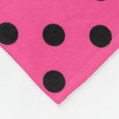 Couverture Polaire Pois roses et noirs (Coin)