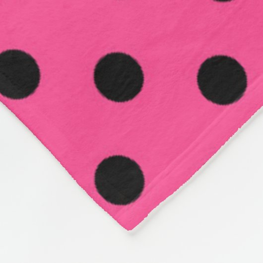 Couverture Polaire Pois roses et noirs (Coin)