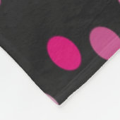 Couverture Polaire Pois roses sur noir (Coin)