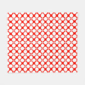 Couverture Polaire pois rouge et blanc point et chèque motif est fa (Devant (Horizontal))