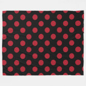 Couverture Polaire Pois rouge et noir (Devant (Horizontal))