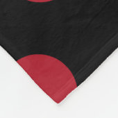 Couverture Polaire Pois rouge et noir (Coin)