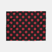 Couverture Polaire Pois rouge et noir (Devant (Horizontal))