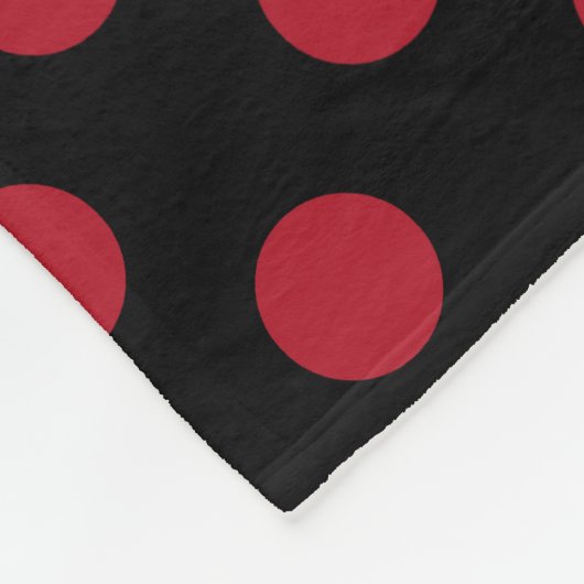 Couverture Polaire Pois rouge et noir (Coin)