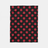 Couverture Polaire Pois rouge et noir (Devant)