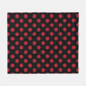 Couverture Polaire Pois rouge et noir (Devant (Horizontal))