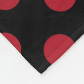Couverture Polaire Pois rouge et noir (Coin)