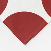 Couverture Polaire Pois rouges en blanc (Coin)