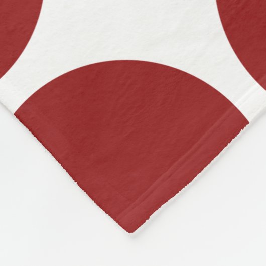 Couverture Polaire Pois rouges en blanc (Coin)