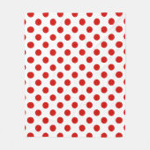Couverture Polaire Pois rouges et blancs (Devant)