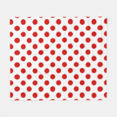Couverture Polaire Pois rouges et blancs (Devant (Horizontal))