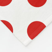 Couverture Polaire Pois rouges et blancs (Coin)