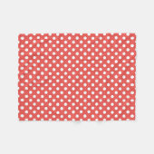 Couverture Polaire Pois rouges et blancs (Devant (Horizontal))