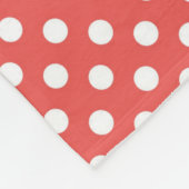 Couverture Polaire Pois rouges et blancs (Coin)