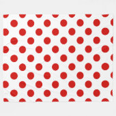 Couverture Polaire Pois rouges et blancs (Devant (Horizontal))
