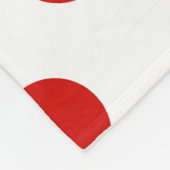 Couverture Polaire Pois rouges et blancs (Coin)