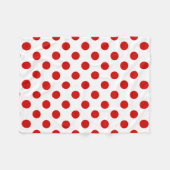 Couverture Polaire pois rouges et blancs (Devant (Horizontal))