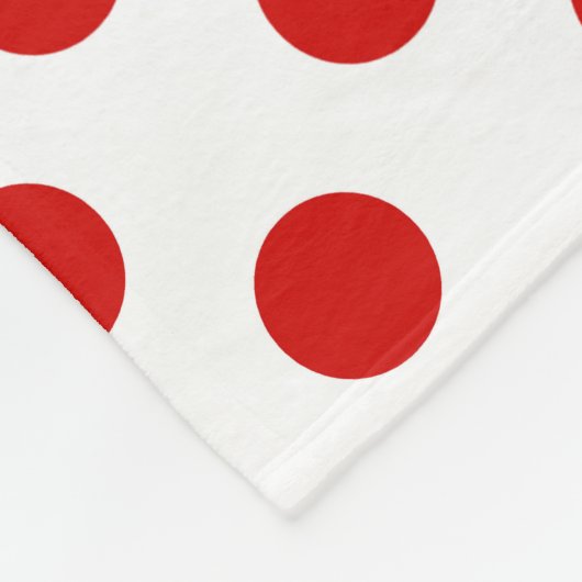 Couverture Polaire pois rouges et blancs (Coin)
