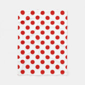 Couverture Polaire pois rouges et blancs (Devant)