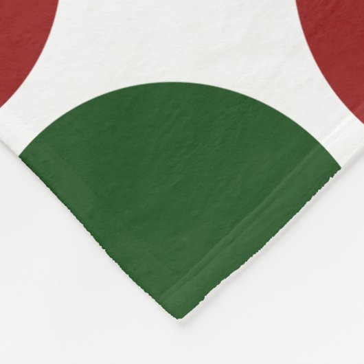 Couverture Polaire Pois rouges et verts en blanc (Coin)