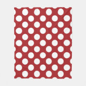 Couverture Polaire Pois rouges, Motif à points polka, points, pointil (Devant)