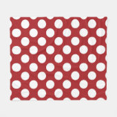 Couverture Polaire Pois rouges, Motif à points polka, points, pointil (Devant (Horizontal))