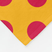 Couverture Polaire Pois rouges sur jaune (Coin)