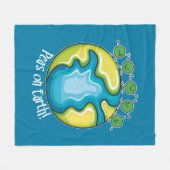 Couverture Polaire Pois sur Terre (Devant (Horizontal))