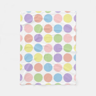 Couverture Polaire Pois Sweet Shop en blanc