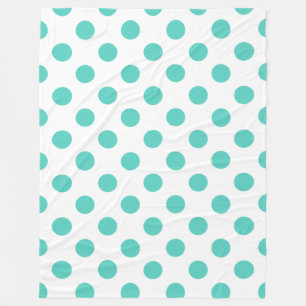 Couverture Polaire Pois turquoise