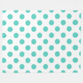 Couverture Polaire Pois turquoise (Devant (Horizontal))